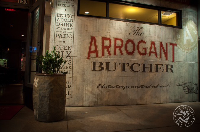 The Arrogant Butcher. A great pub/restaurant downtown right next to the city's mass of sporting stadiums.